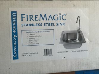 New FireMagic Stainless Steel Sink