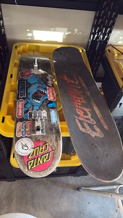 Santa Cruz and element skateboard decks
