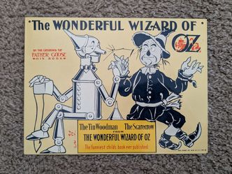 Vintage 1988 Ande Rooney Wizard Of Oz Made in USA 10"x7-1/2" Porcelain Sign