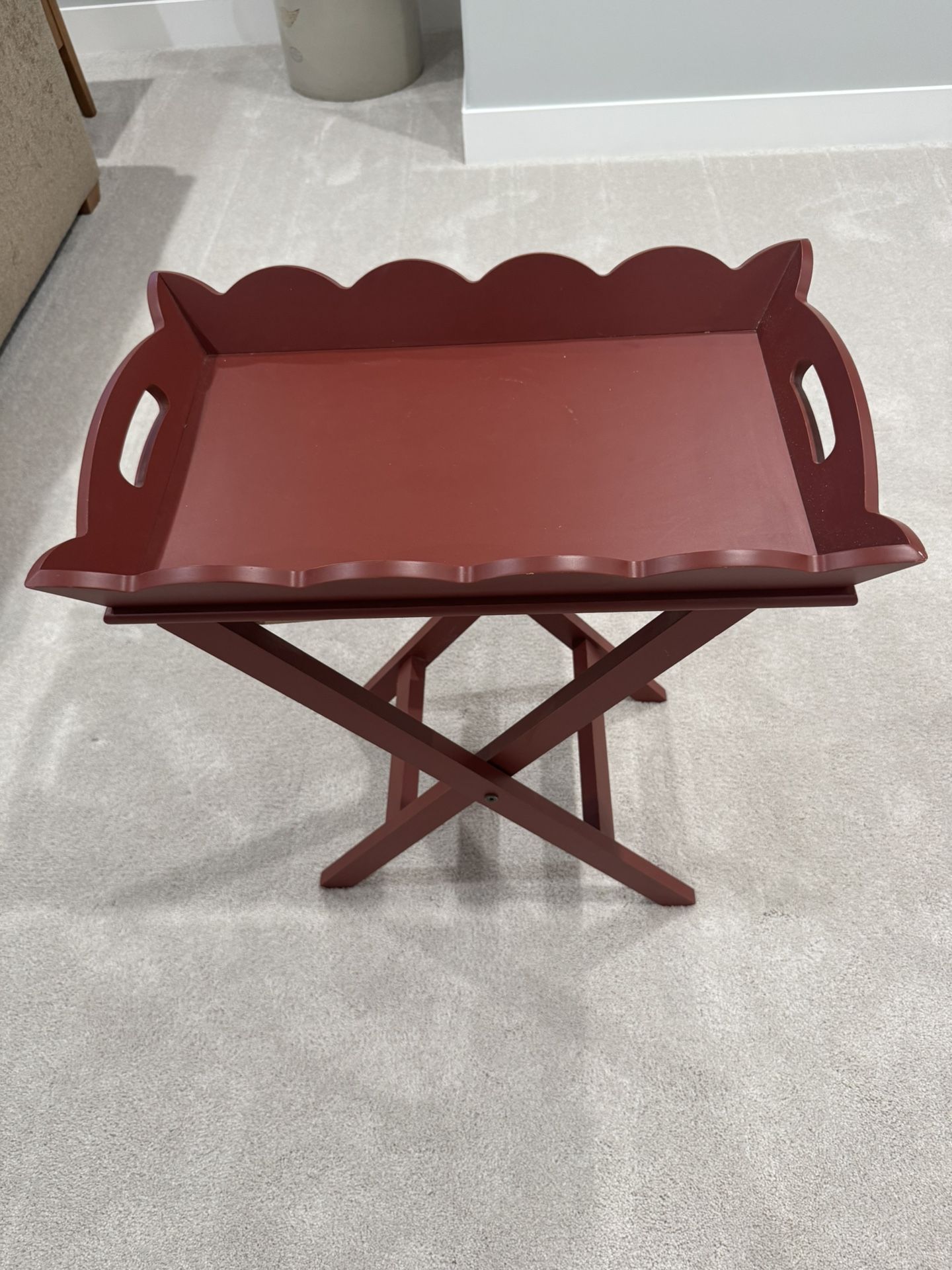 Wooden Serving Tray With Stand