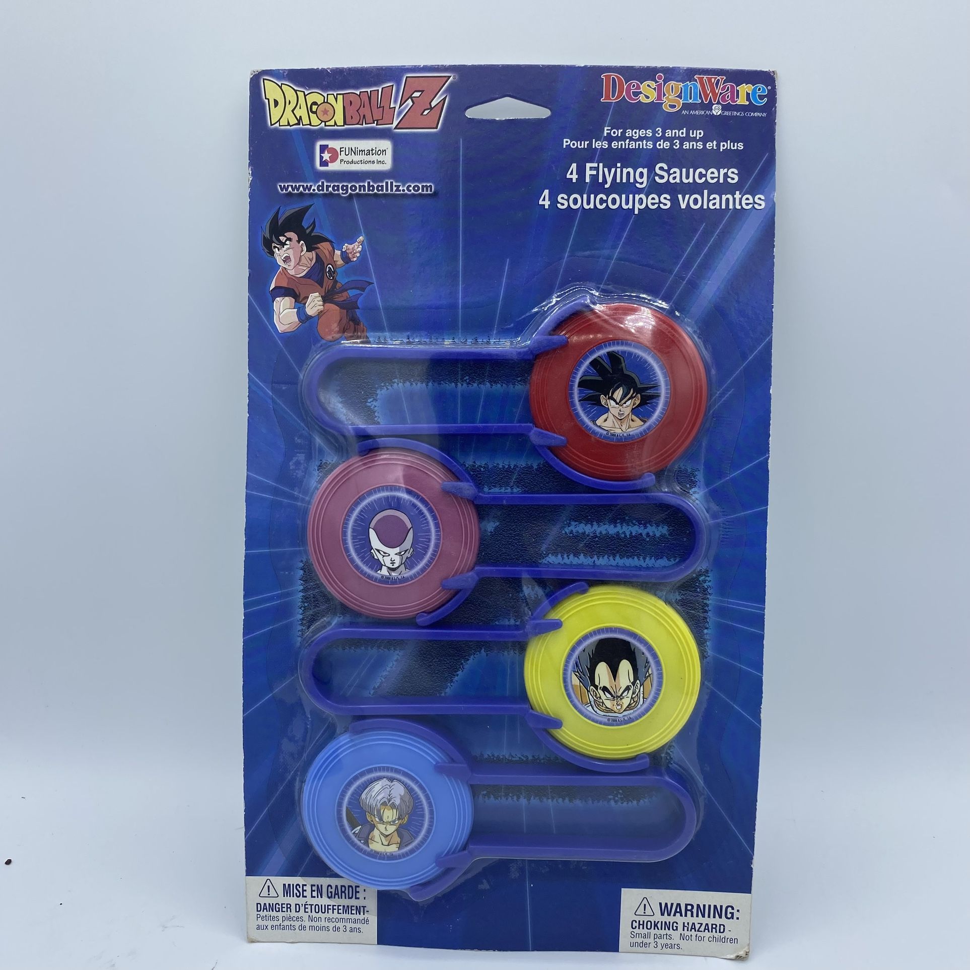 DragonBall Z 4 Flying Saucers New Sealed Design Ware Vintage 2000s