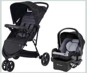 New! Baby Trend Venture 3-Wheel Stroller Travel System, Dash Black