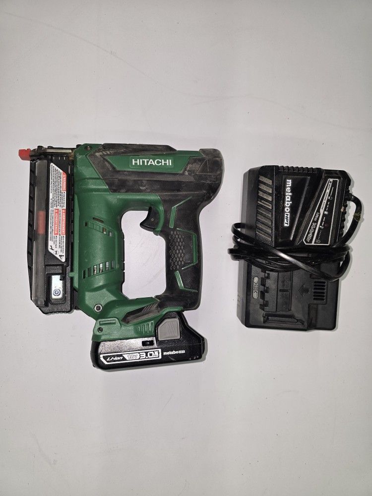 Hitachi 18v 23ga Pin Gun With Battery And Charger