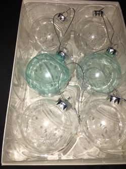 6 Pcs Glass Ornaments