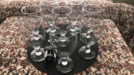 8 Stemmed Glasses & Bottle Opener