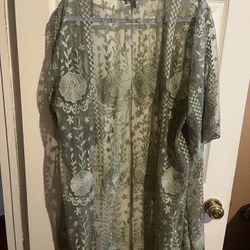 Pretty Green Floral Kimono