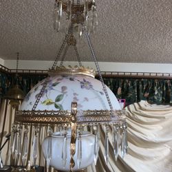 Antique Vintage Hanging Oil Lamp