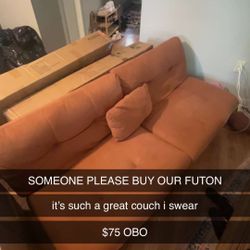 Orange Futon / Sofabed / Couch 
