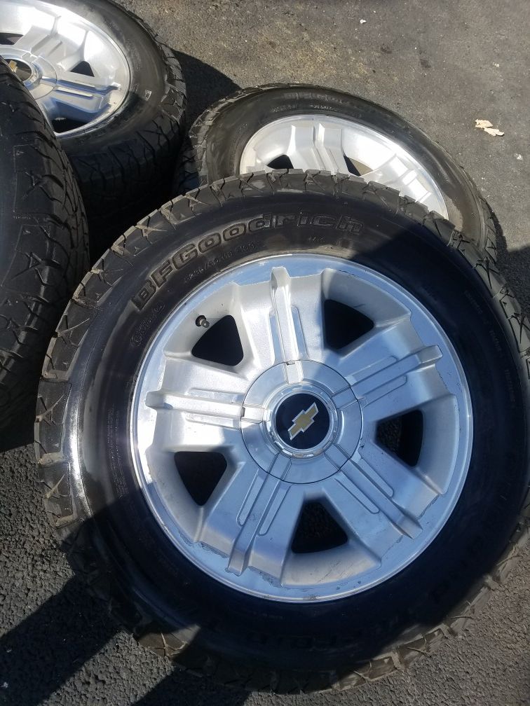 18" chevy silverado stock wheels tires great shape!