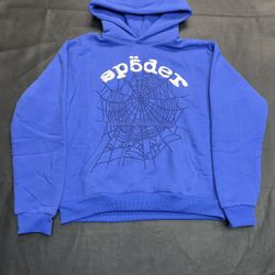 Blue sp5der hoodie 