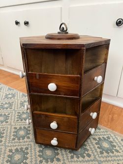 Vintage Tabletop Apothecary Cabinet