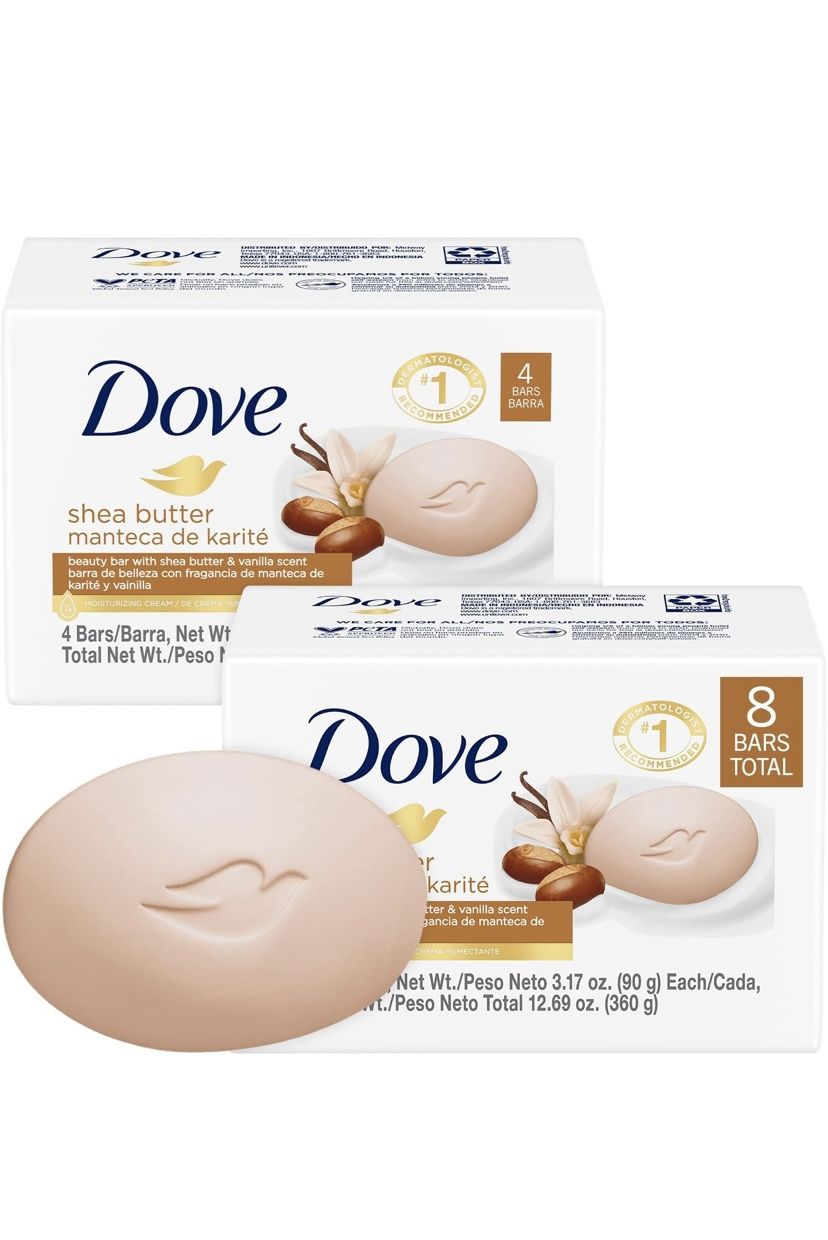 Dove Beauty Bar Soap Shea, Pack Of 8