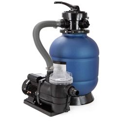XtremepowerUS 75138-V 13" Sand Filter Include 0.75 HP Pump 4 Way Valve Above Ground Pool Set with Stand, Blue