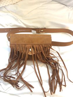 Fringe belt bag