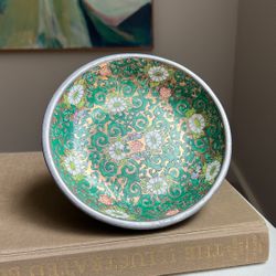 Vintage Japanese Hand Painted Porcelain Decorative Bowl ( D7" ) firm on price 