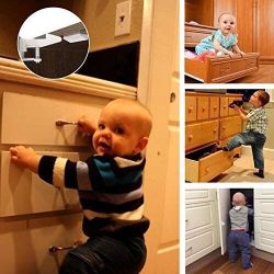 Cabinet Locks Child Safety Latches Baby Proof Drawer Door 12 Pack White 
