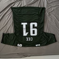 Signed authenticated, Fletcher Cox memorabilia jersey