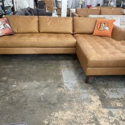 New Genuine Leather Sectional Sofa Delivery Available 
