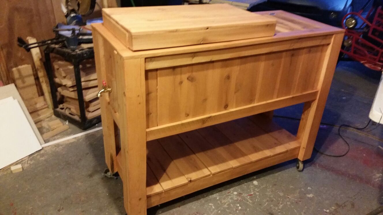 Wooden Ice Chest Cooler