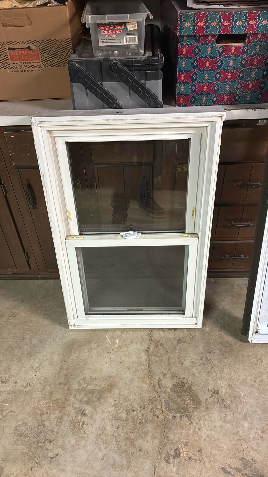 23.5” X 38” And 23” X 53.5” White Vinyl Windows