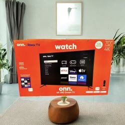 HD319 70” ONN smart 4k Roku led tv floor model 