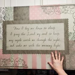 Larger 3' x 2' Canvas Wall Art - Famous Prayer - Girl's Bedroom Decor