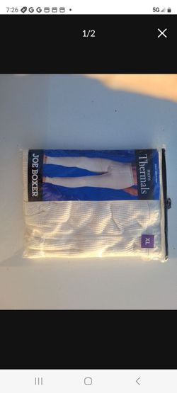 Brand-New In Package Men's Joe Boxer Thermals Ankle Length Pants Size XL White No Cheaper On The Price