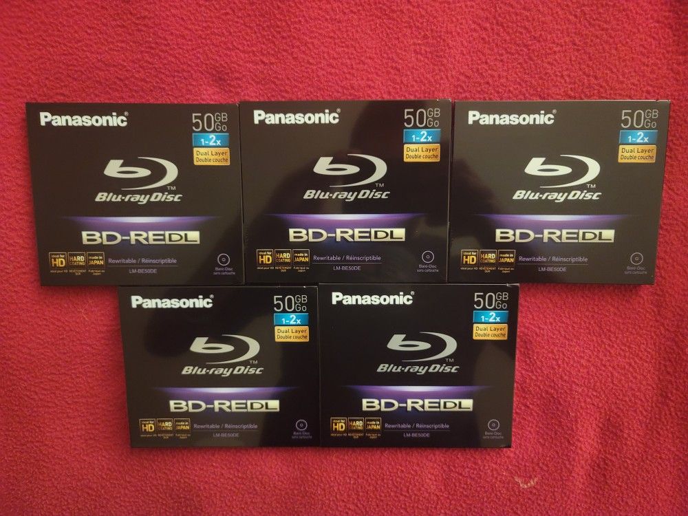 Panasonic BD-RE 50GB 5-Pack *NEW* $30
