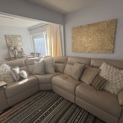 Leather Couch Sectional 