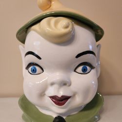 Vintage Large Holland Mold Pixie Elf Cookie Jar 