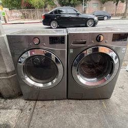 SET WASHER AND DRYER LG STAINLESS STEEL ✨️STACKABLE-SIDE BY SIDE ✨️  🆓️FREE DELIVERY 🆓️ 