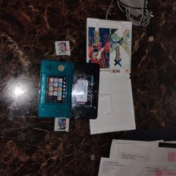 Nintendo 3ds With Pokemon Y With Box And All Papers And Lego Jurassic World And Chargers 