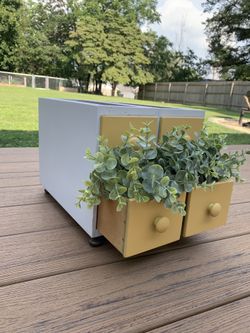 Planter Made From Sewing Machine Drawers