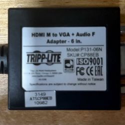 Tripp Lite P131-06N HDMI to VGA with Audio Adapter Converter Cable Adapter