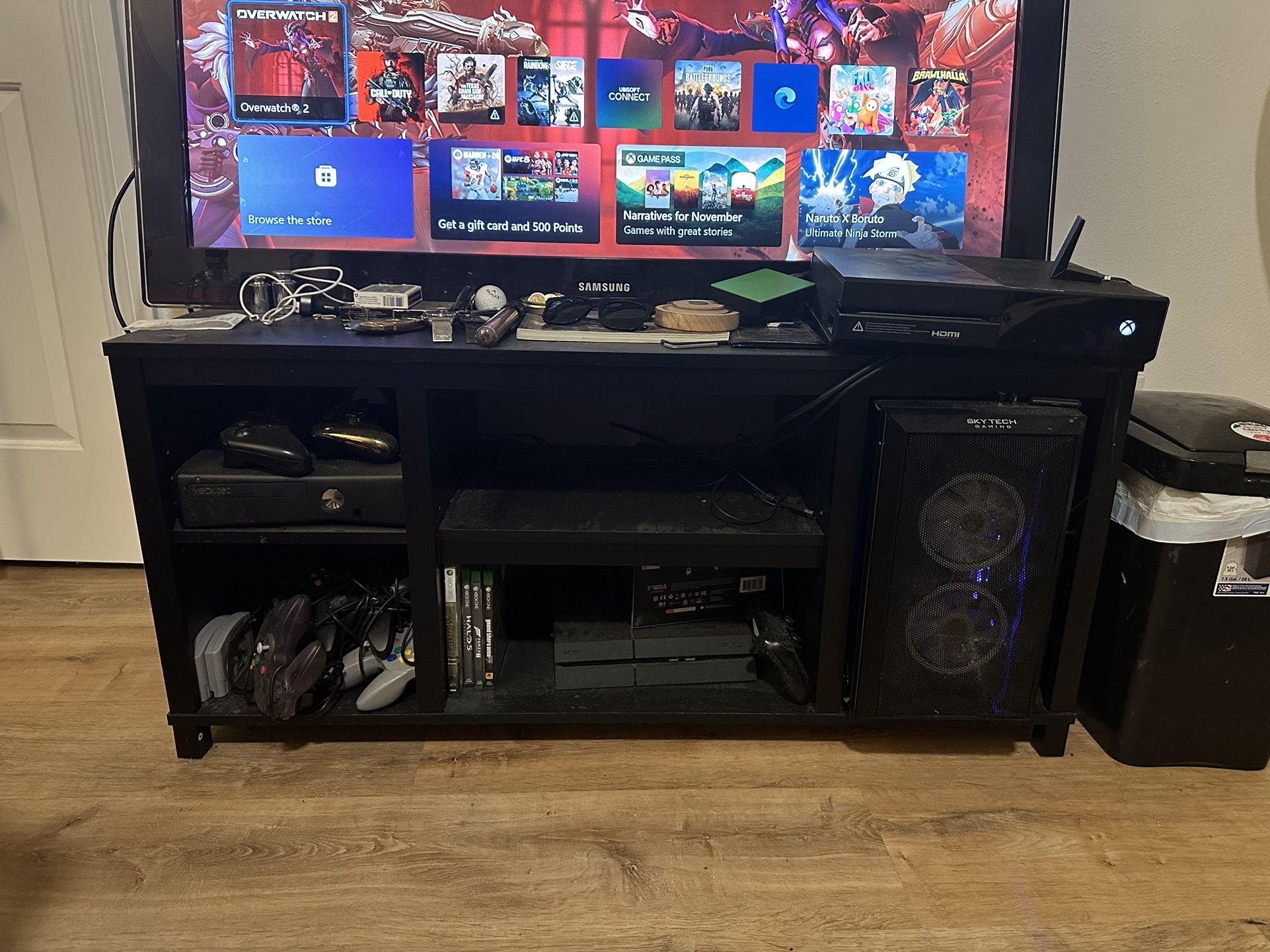 TV Stand Shelf Bookshelf Organizer Table