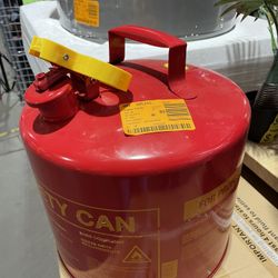 SaleSumo 5  Gal. Capacity Red Galvanized Steel Type | Gasoline Safety Can with Funnel