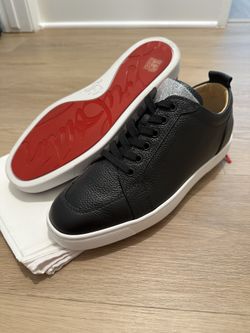 NEW Christian Louboutin Rantulow Flat Black Sneaker 40.5