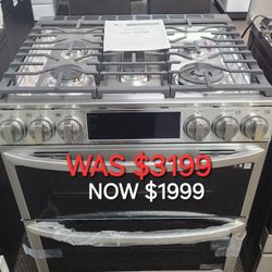 6.9 Cu. Ft. Smart Slide In Double Gas Range With Probake 