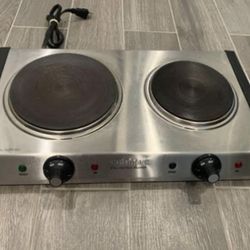 2-Burner 8 in. Cast Iron Stainless Steel Hot Plate with Temperature Control  for Sale in Teaneck, NJ - OfferUp