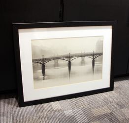 Paris Bridges Framed B&W Print