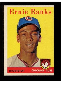 1958 Topps Ernie Banks Chicago Cubs Baseball Card