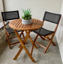 Outdoor Bistro Table and Chair Set- 26”