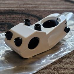 NEW Bicycle Bmx Threadless Stem White