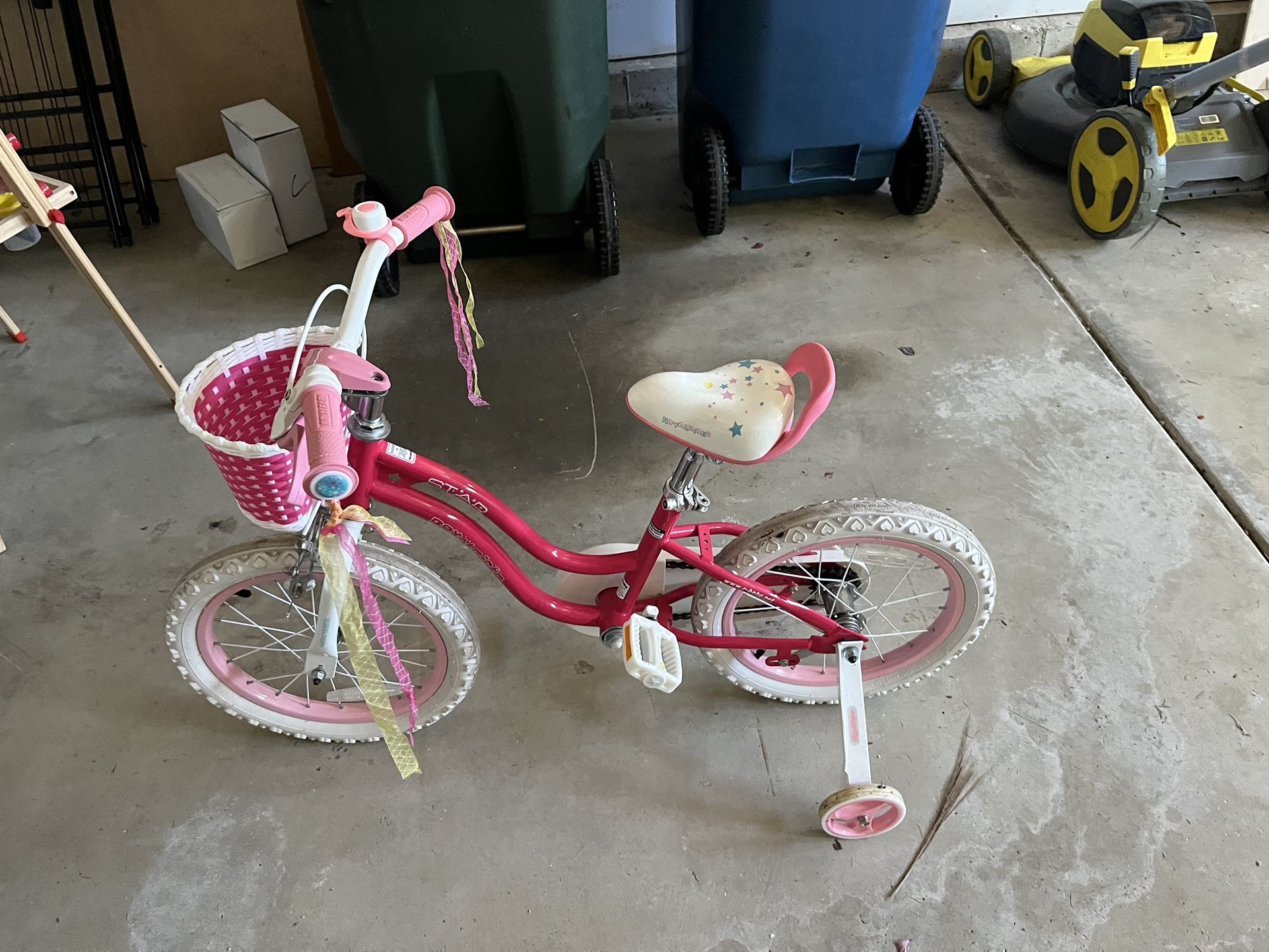 16” Royalbaby Girl’s Bike – w/ Training Wheels, Basket, Kickstand & Helmet! 🎀