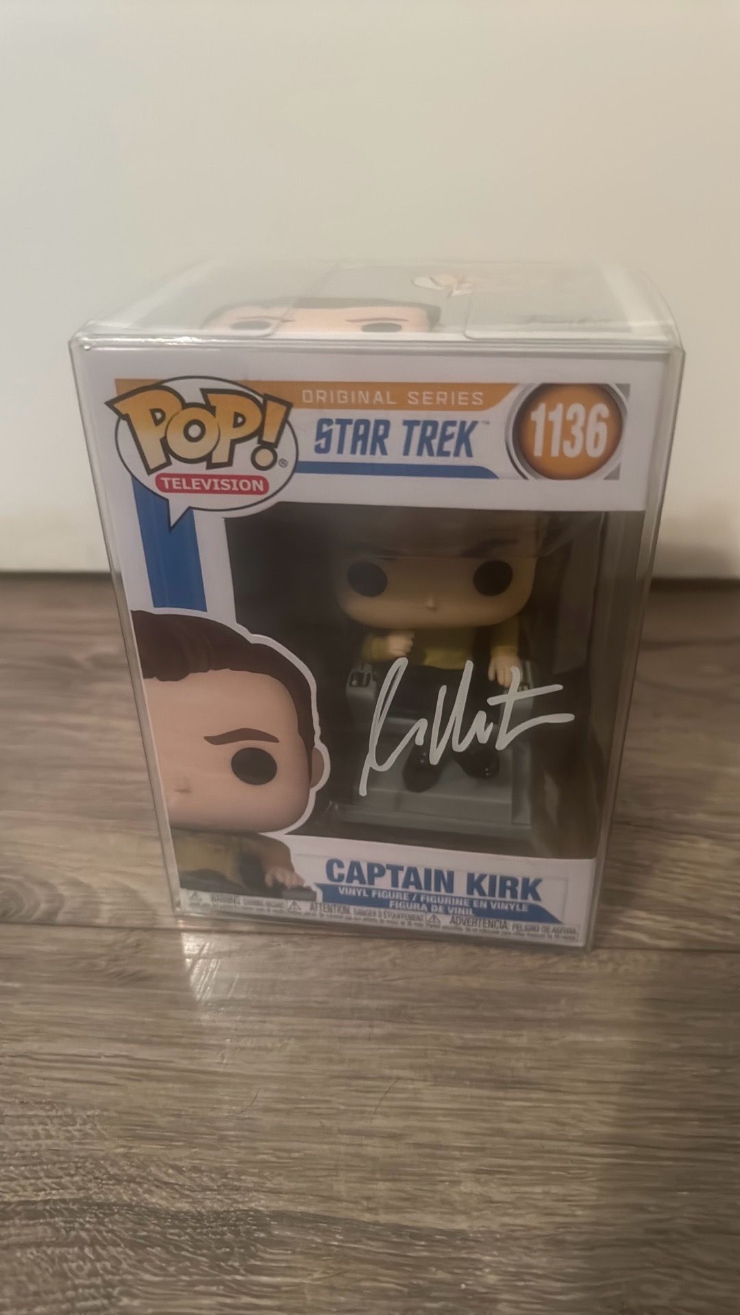 Autographed Captain Kirk funko pop
