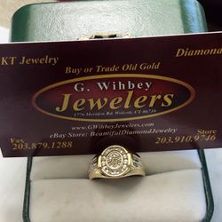 14 Kt Genuine Gold & Gents Diamond 