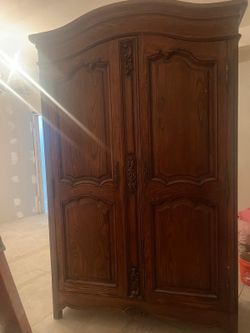 vintage-style wooden armoire/wardrobe