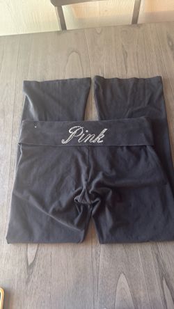 Pink Black Foldover Leggings