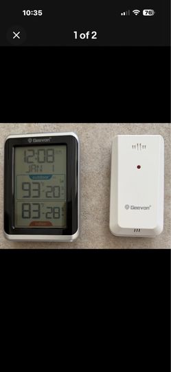Open Box Geevon Wireless Thermometer EWTA68888 Indoor Outdoor Sensor Temp Gauge