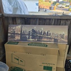 Paulo Romero Canvas Painting Of New York Skyline